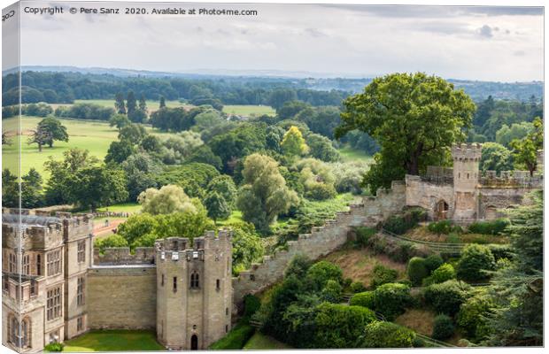  View of Warwick castle   Canvas Print by Pere Sanz