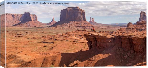 John Ford Point at Monument Valley Navajo Park in Utah-Arizona Border  Canvas Print by Pere Sanz