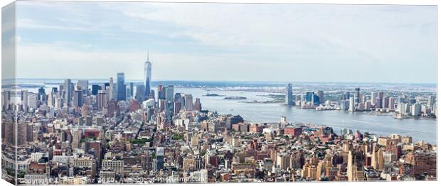 Lower Manhattan Skyline Aerial View, NYC, USA  Canvas Print by Pere Sanz