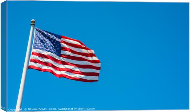 Flag of the United States of America Canvas Print by Nicolas Boivin