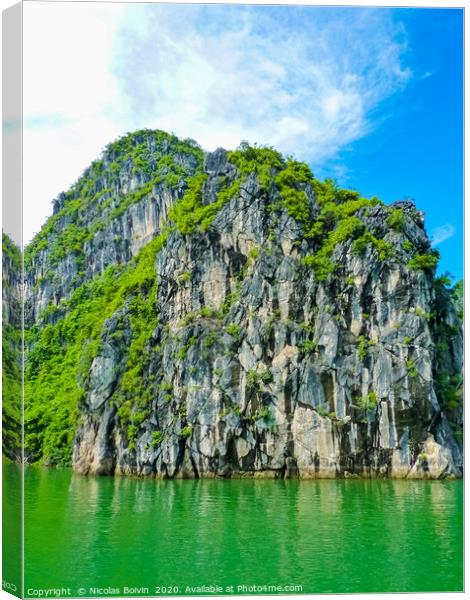 View Of Famous world heritage Halong Bay Canvas Print by Nicolas Boivin