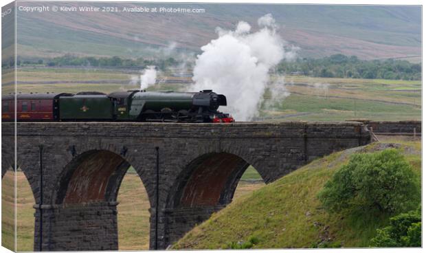 Flying Scotsman at Ribblehead Canvas Print by Kevin Winter