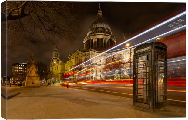 Illuminated London Landmarks Canvas Print by Kevin Winter