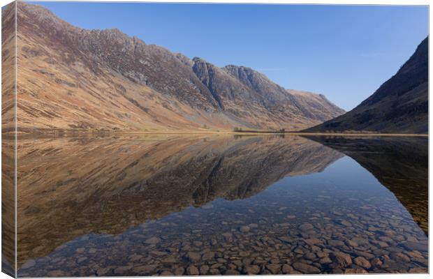Loch Achtriochtan Spring Morning Reflections Canvas Print by Kevin Winter