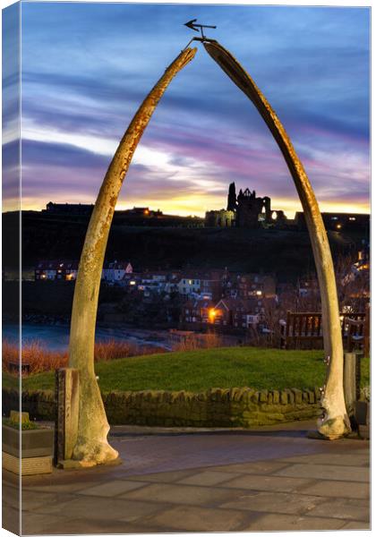 Whitby Whalebone Canvas Print by Kevin Winter