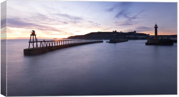 Whitby Harbour Canvas Print by Kevin Winter