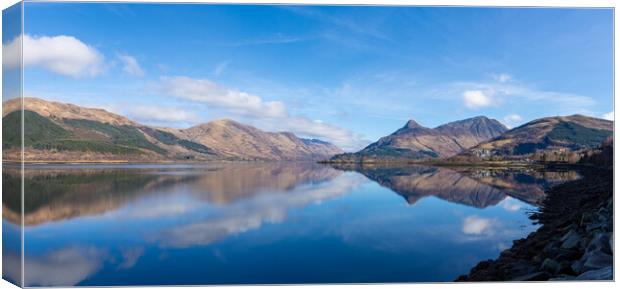 Loch Leven Panoramic Print Canvas Print by Kevin Winter