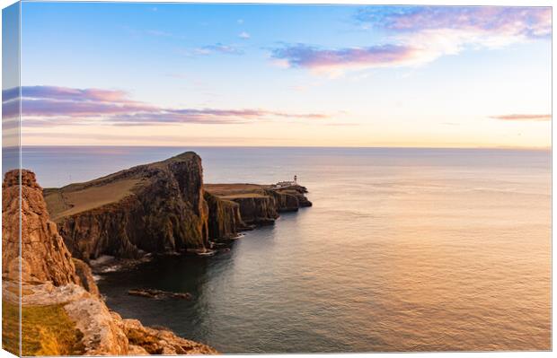 Neist point at sunset Canvas Print by Kevin Winter