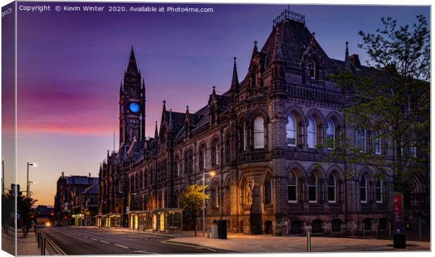 Town Hall Sunset Canvas Print by Kevin Winter