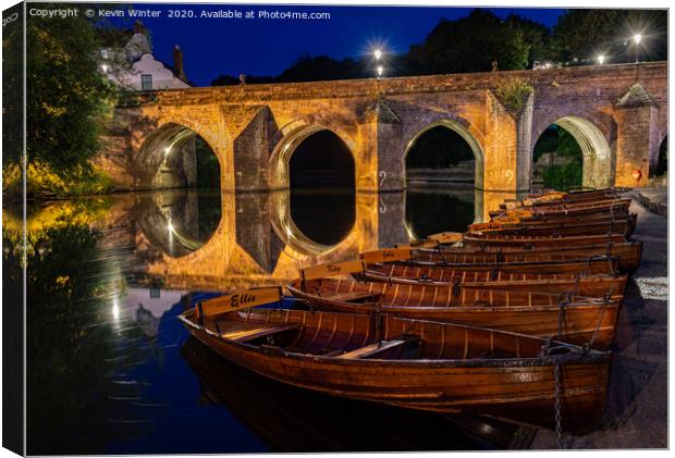  Rowboats by Old Elvet Canvas Print by Kevin Winter