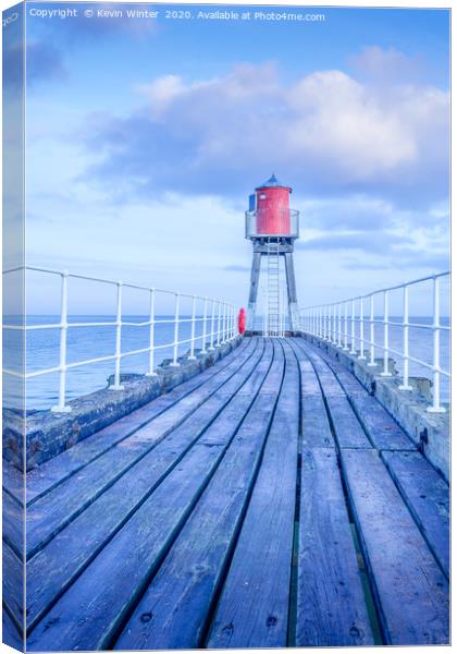 East Pier at sunrise Canvas Print by Kevin Winter