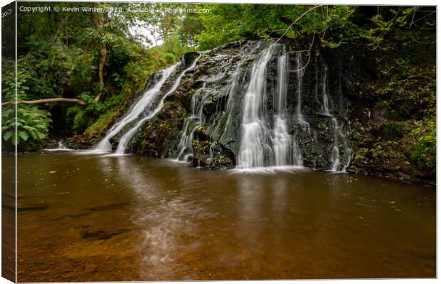 Kildale Falls  Canvas Print by Kevin Winter