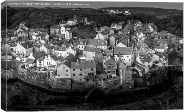 Staithes from Above Canvas Print by Kevin Winter