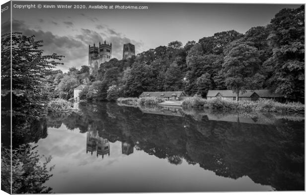 River Wear Reflections Canvas Print by Kevin Winter
