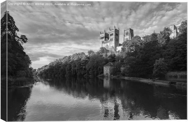 Durham Cathedral Reflections Canvas Print by Kevin Winter