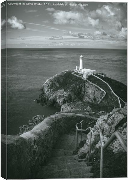 South Stack Lighthouse Canvas Print by Kevin Winter