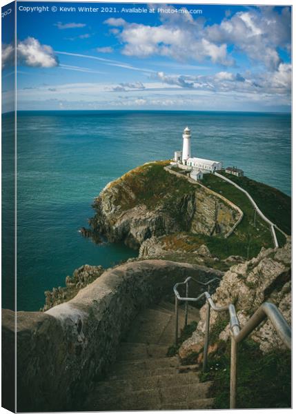 South Stack Lighthouse Canvas Print by Kevin Winter