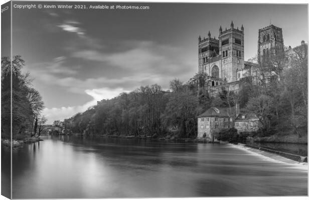 Durham Cathedral over the River Wear Canvas Print by Kevin Winter