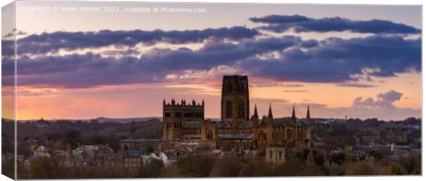 Durham Cathedral Panoramic Canvas Print by Kevin Winter