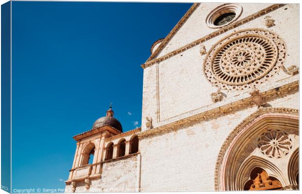 Assisi Basilica di San Francesco in Italy Canvas Print by Sanga Park