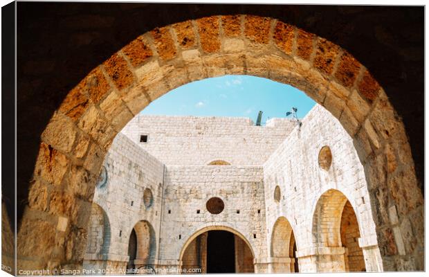 Dubrovnik old town Fort Lovrijenac in Croatia Canvas Print by Sanga Park