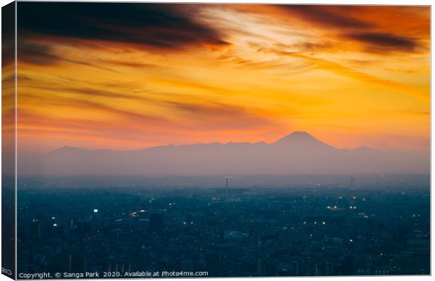 Tokyo sunset Canvas Print by Sanga Park
