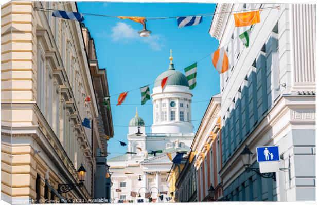 Helsinki cathedral Canvas Print by Sanga Park