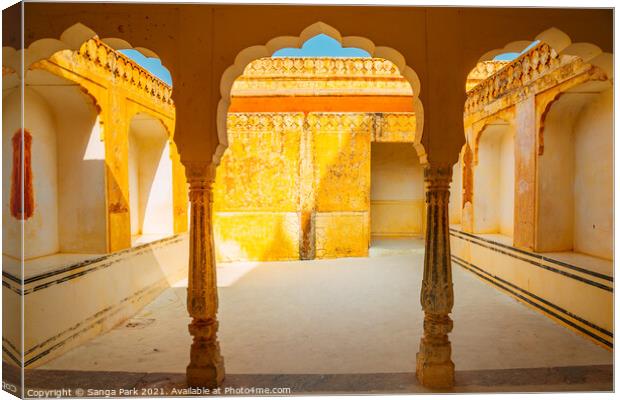 Amber Palace in Jaipur Canvas Print by Sanga Park