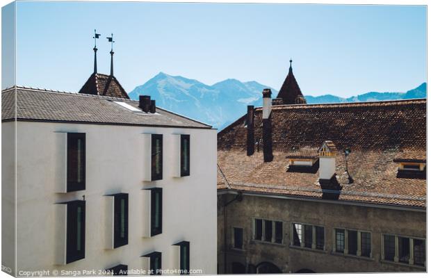 Thun old town Canvas Print by Sanga Park