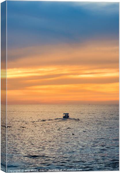 Sunset on the Sea -  Canvas Print by Blok Photo 