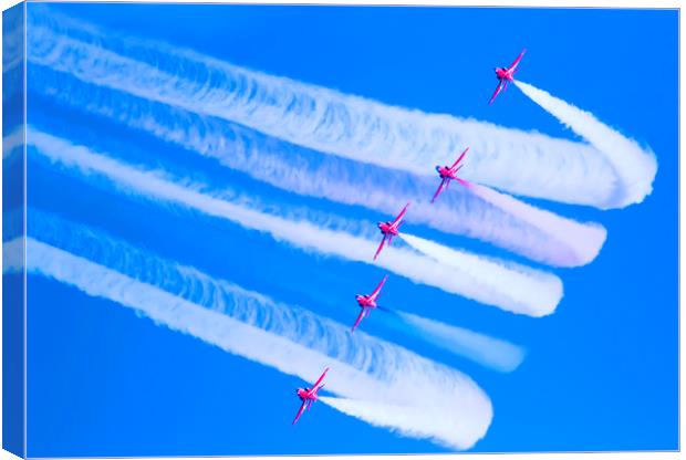 Red Arrows Canvas Print by Alistair Duncombe