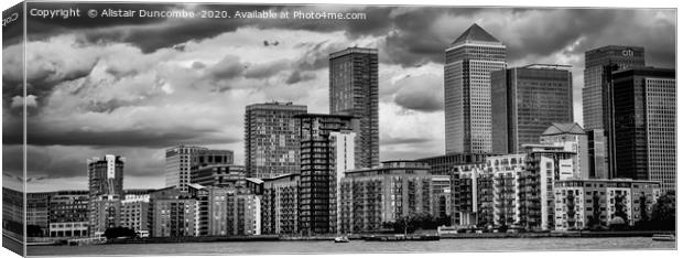 Canary Wharf  Canvas Print by Alistair Duncombe