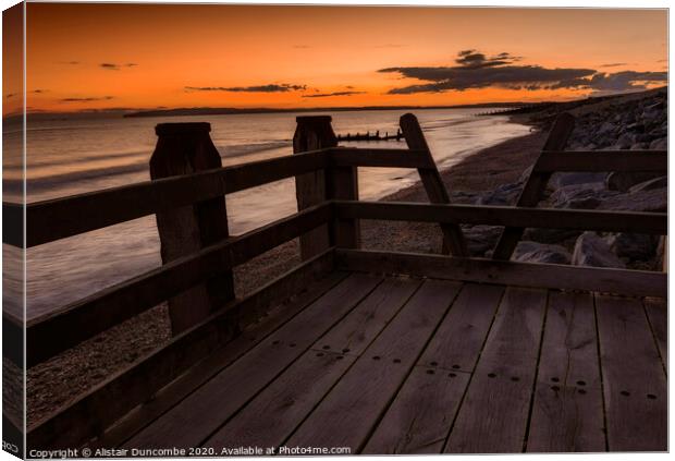 Camber Step Platform Canvas Print by Alistair Duncombe