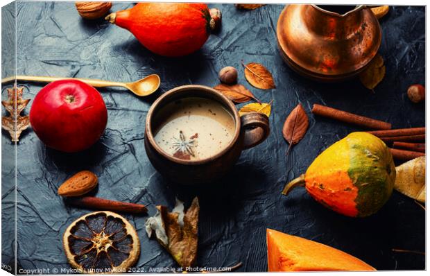 Delicious pumpkin latte Canvas Print by Mykola Lunov Mykola