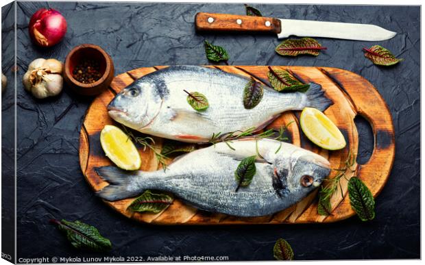 Dorado is a healthy and tasty fish. Canvas Print by Mykola Lunov Mykola