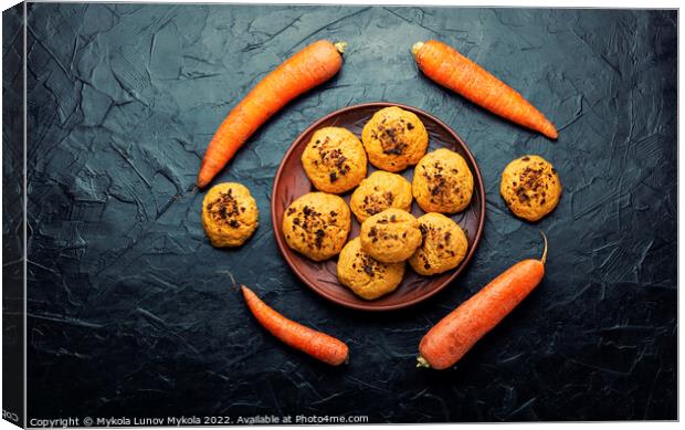 Carrot cookies, delicious dessert Canvas Print by Mykola Lunov Mykola
