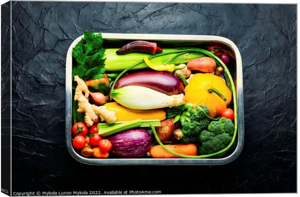 Set of raw vegetables Canvas Print by Mykola Lunov Mykola