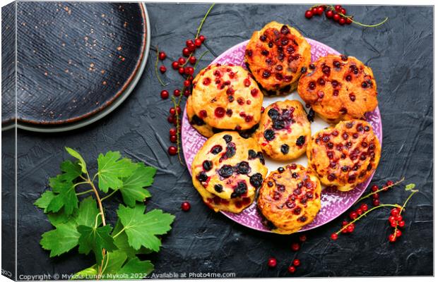 Homemade cookies with currants. Canvas Print by Mykola Lunov Mykola