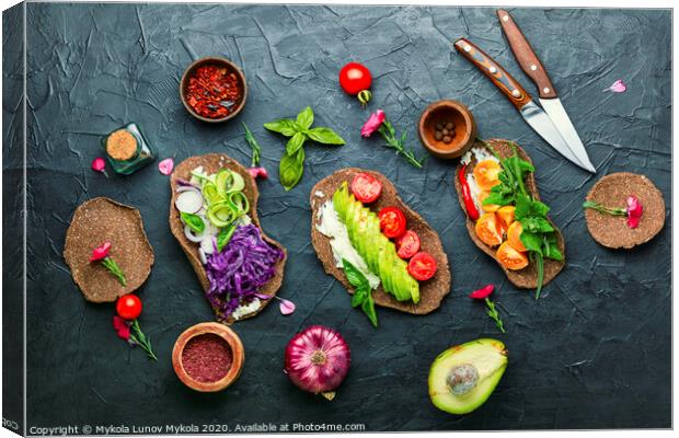 Mexican vegetarian taco Canvas Print by Mykola Lunov Mykola