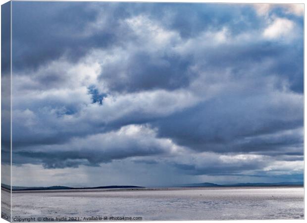 Storm clouds Morecambe Bay  Canvas Print by chris hyde