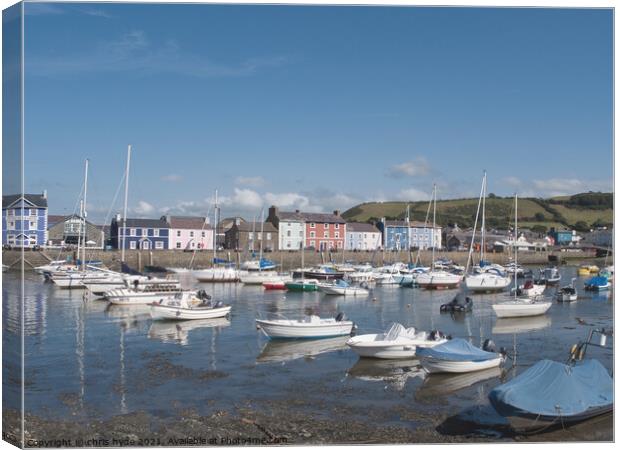 Aberaeron Harbour Caredigion Wales Canvas Print by chris hyde