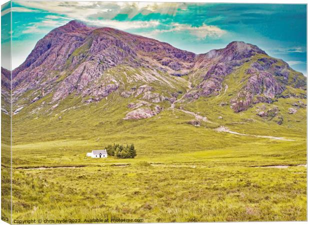 Glencoe Isolated Cotttage Canvas Print by chris hyde