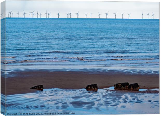 wind turbines on humberside Canvas Print by chris hyde