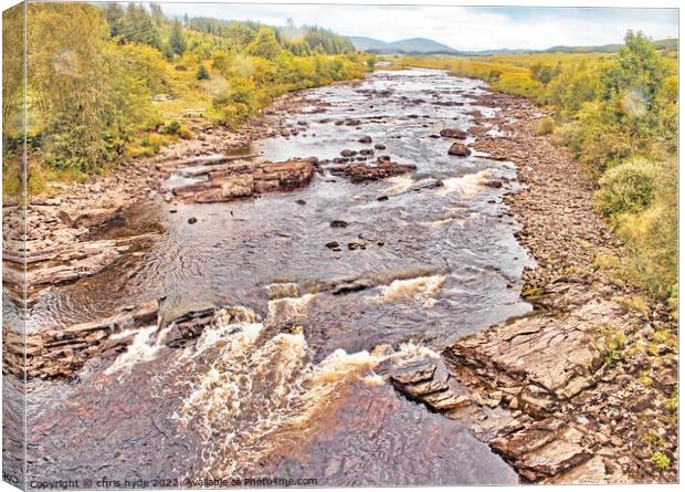 River Orchy Scotland Canvas Print by chris hyde