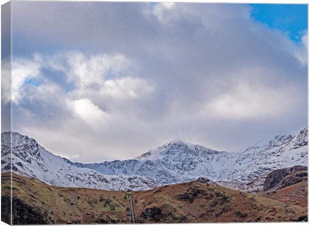 Snowdon Peak Canvas Print by chris hyde