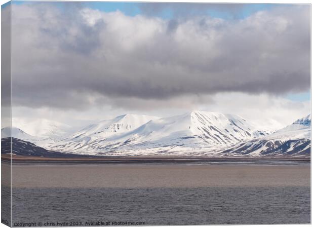Clouds over Svalbard Canvas Print by chris hyde