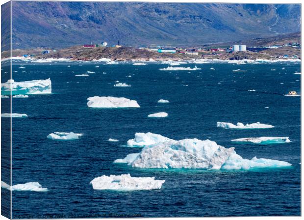 Greenland Narsaq Harbour Canvas Print by chris hyde