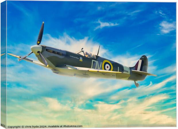 Spitfire Canvas Print by chris hyde