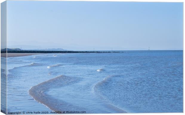 Prestatyn Beach Canvas Print by chris hyde