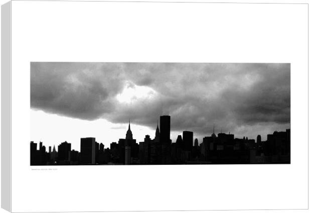 Manhattan Skyline (New York) Canvas Print by Michael Angus